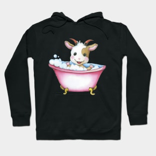 Cute Baby Goat In Bathtub Hoodie